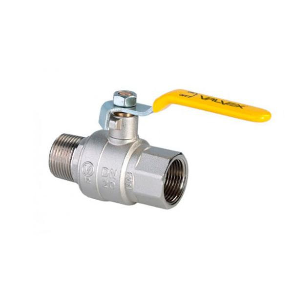 ZAWÓR KULOWY Velvex GAZ 1/2" ORION WZ RĄCZKA STAL / PEŁNO - 3412090 - 1