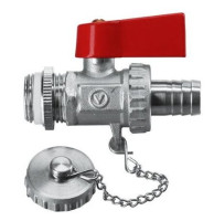 ZAWÓR SPUSTOWY KUL Valvex DN15 1/2 NIKIEL ZŁĄCZKA DO WĘŻA - 1582280 - 1