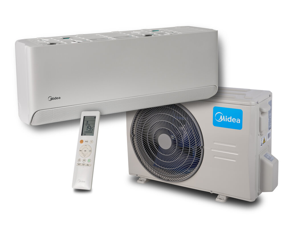 Klimatyzator Ścienny MIDEA BREEZELESS E Split 3.6kW (Zestaw) - KCB-12NXD1-A1 - 1