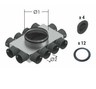 Skrzynka rozdzielcza 12-8 x 75 / 200 / W.1 zestaw - SX-WS12X75/200SRZ - 1