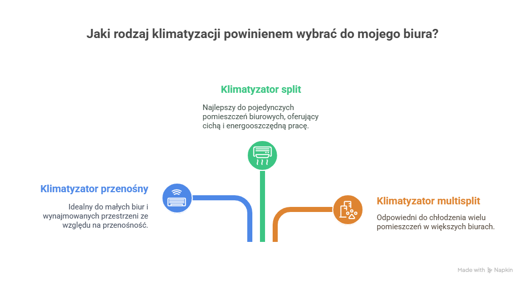 Rodzaje klimatyzatorów do biura