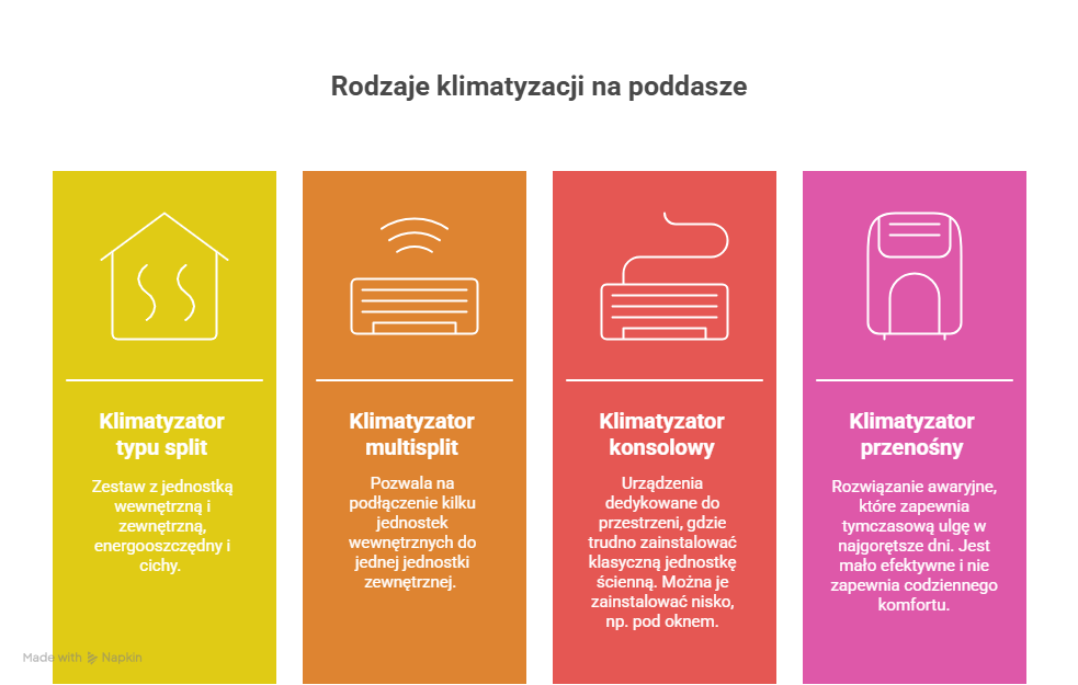 Rodzaje klimatyzacji na poddasze