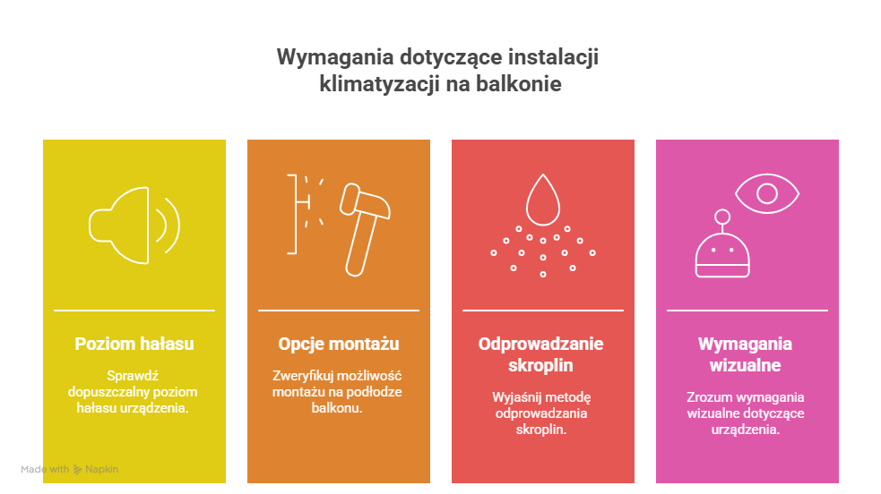 Wymagania dotyczące instalacji klimatyzacji na balkonie